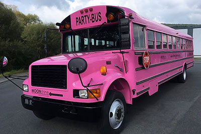 US school bus [pink]