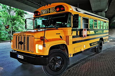 US school bus Frankfurt