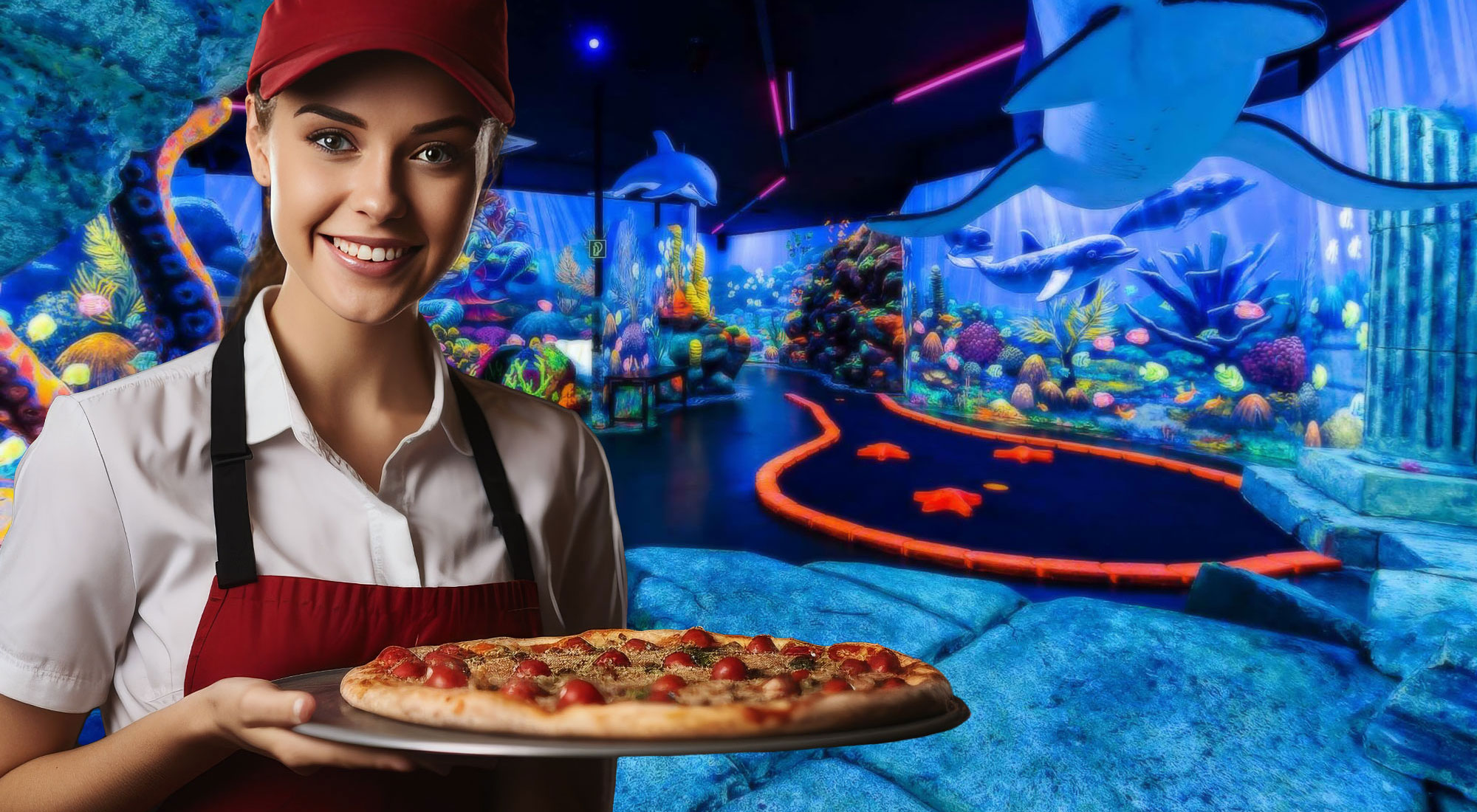 Minigolf + Pizza für den JGA in Hamburg / Mini golf + pizza for the hen party or stag do in Hamburg