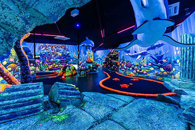 Black light mini golf