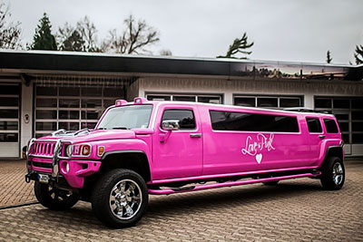 Pink stretch limousine Hanover