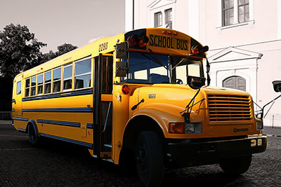 US school bus Leipzig
