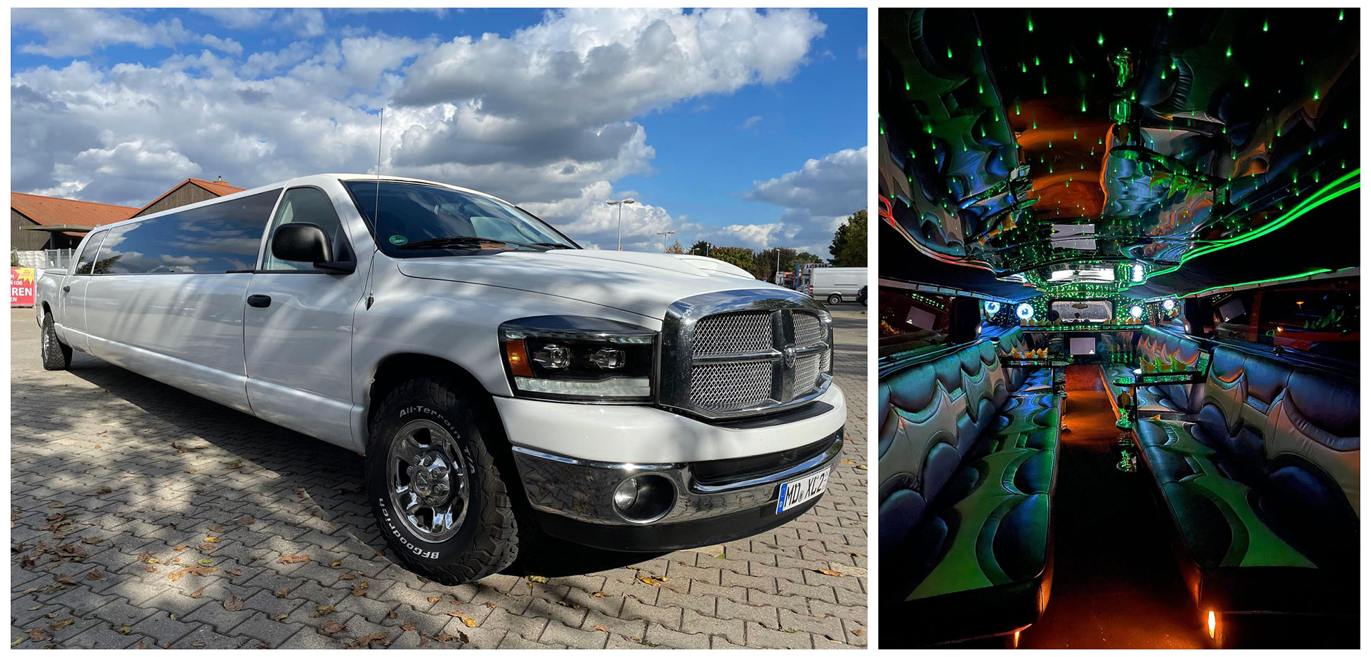 Dodge RAM Stretchlimo für den JGA in Leipzig / Dodge RAM stretch limousine for the hen party or stag do in Leipzig