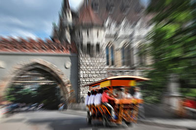 Bachelorette or bachelor party with beer bike