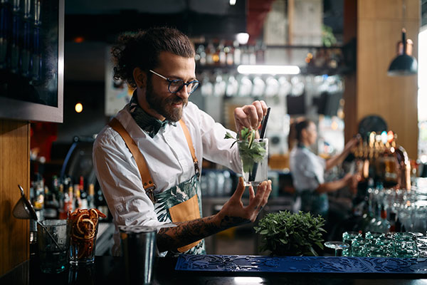 Bachelorette or bachelor party with cocktail course