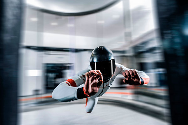 Bachelorette or bachelor party with indoor skydiving