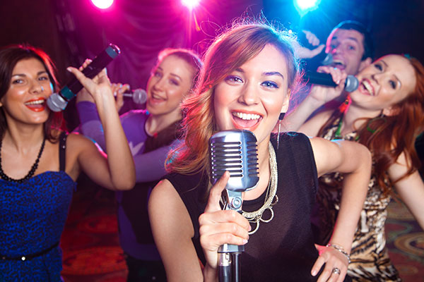 Bachelorette or bachelor party with karaoke party