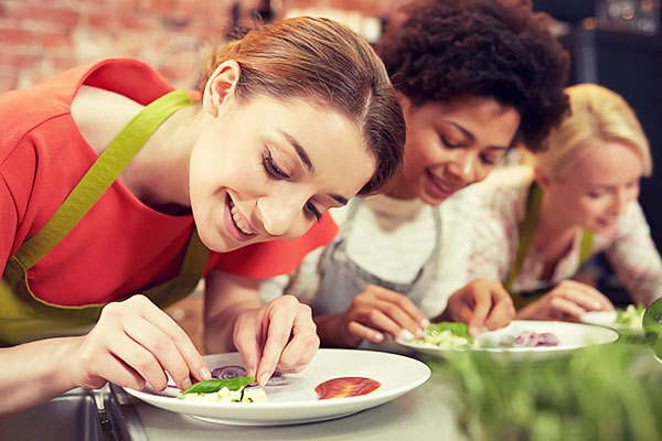 Bachelorette or bachelor party with cooking course