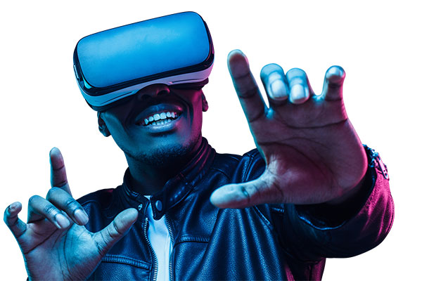 Bachelor party with virtual reality game